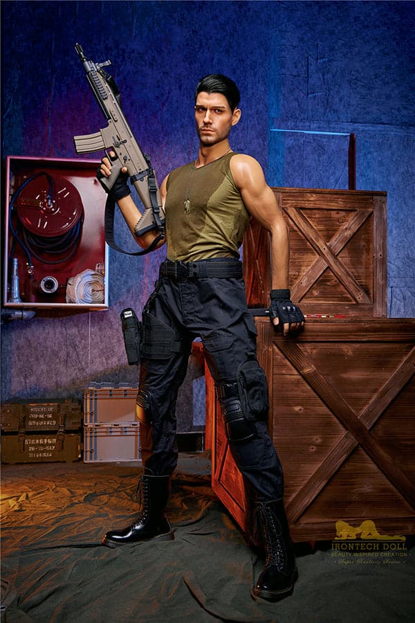 176cm Drew Mature Muscular Male Full Silicone Sex Doll