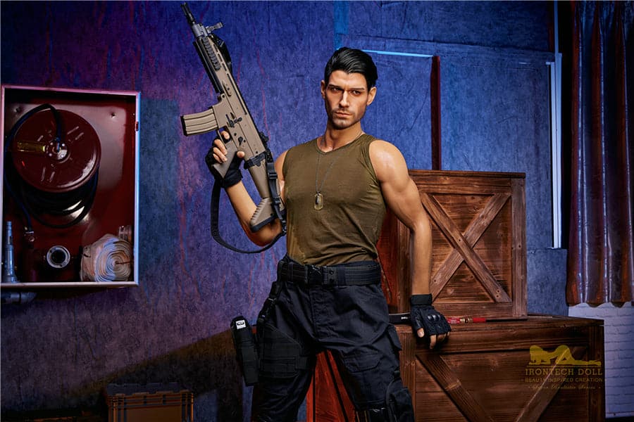 176cm Drew Mature Muscular Male Full Silicone Sex Doll