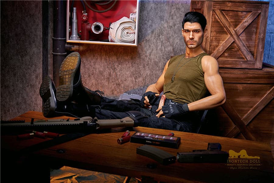 176cm Drew Mature Muscular Male Full Silicone Sex Doll