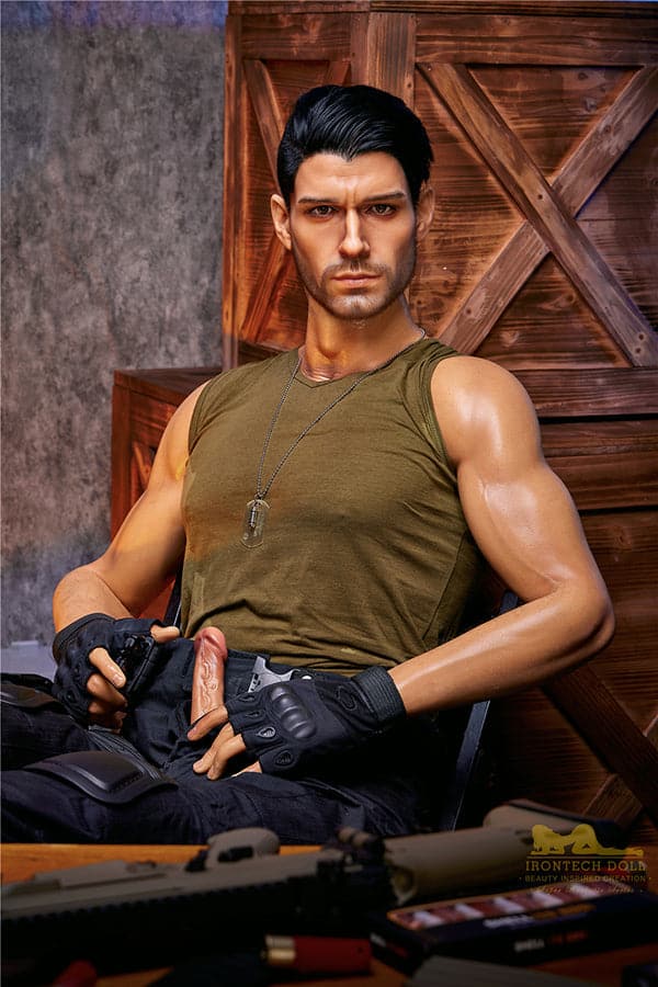 176cm Drew Mature Muscular Male Full Silicone Sex Doll