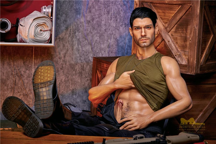 176cm Drew Mature Muscular Male Full Silicone Sex Doll