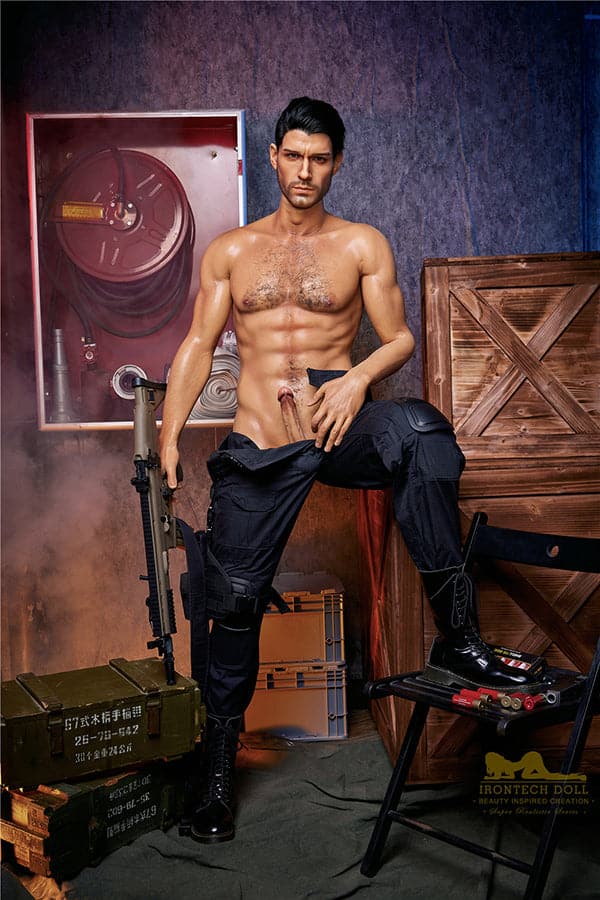 176cm Drew Mature Muscular Male Full Silicone Sex Doll