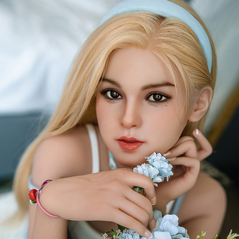 Emily – Movable Jaw 150CM/59.45 in Sex Doll C-Cup Blonde Hair & Innocent Eyes for Ultimate Oral Pleasure