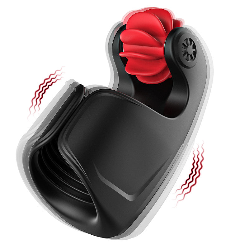 10 Klopfen &amp; Vibration 10 Rotationen Tornado Masturbateur Entraîneur 