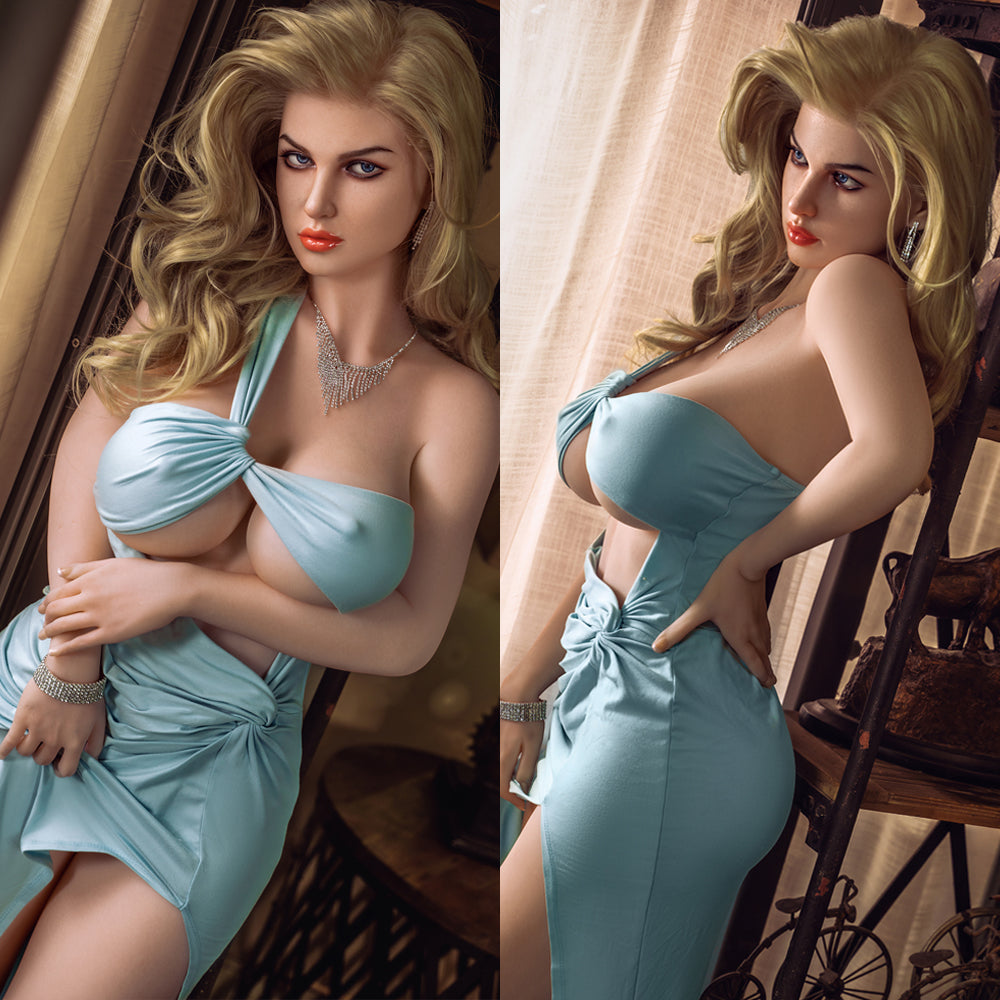 170cm/5ft7 I-cup Blonde Silicone Head Sex Doll – S5