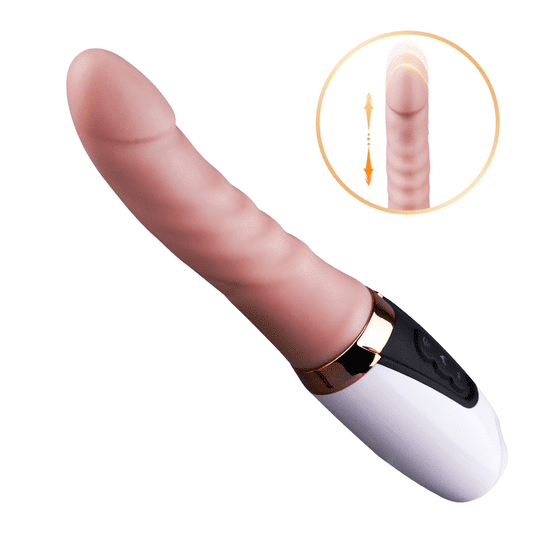 Sex Machine 27 cm Schub-Dildo-Vibrator mit Wärme für G-Punkt- und Analstimulation