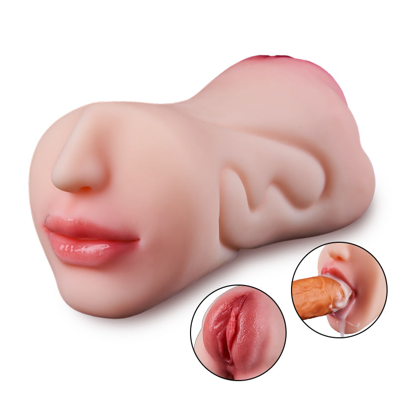 Jouet sexuel oral clitoridien texturé 3D, masturbateur 2 en 1, poche chatte 0,8 kg 