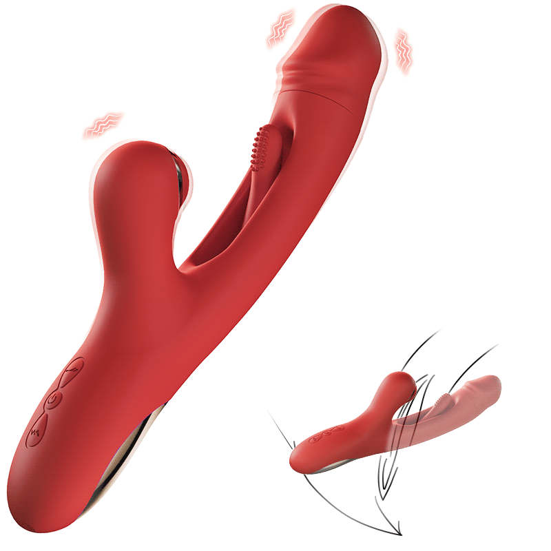 DELPHINE 7 Saugen 7 Schlagen auf den Vibrator