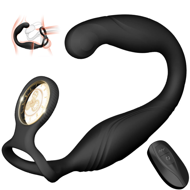 Warrior - C-förmiger Prostatamassager mit 10 schwingenden Vibrationen für Männer, Paare, Schwule 