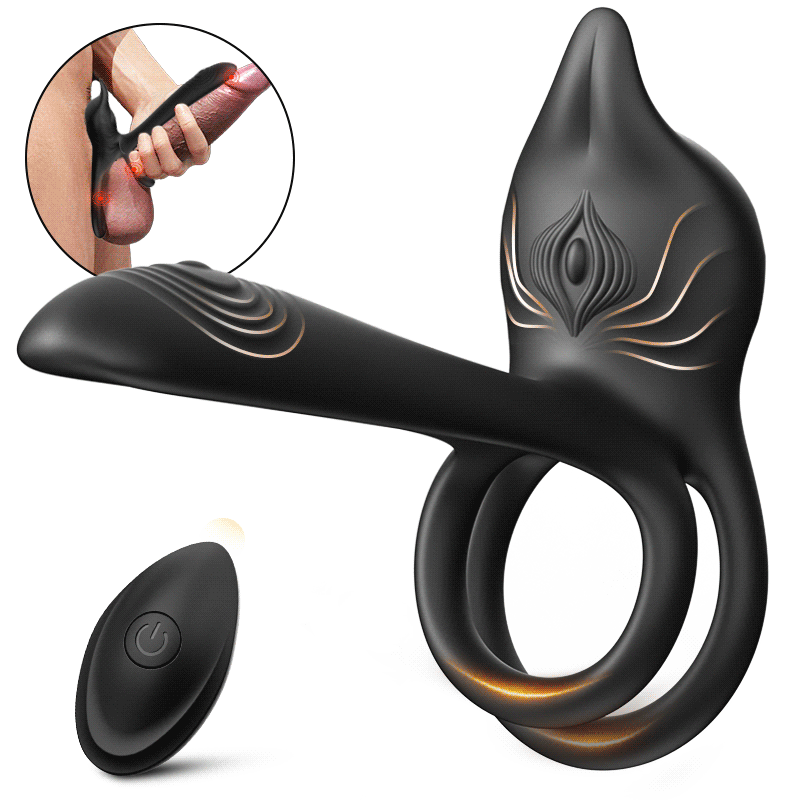 3-in-1 Penisring-Vibrator, 10 Vibration G-Punkt und Klitoris-Stimulator, Erektions-Paar-Vibrator