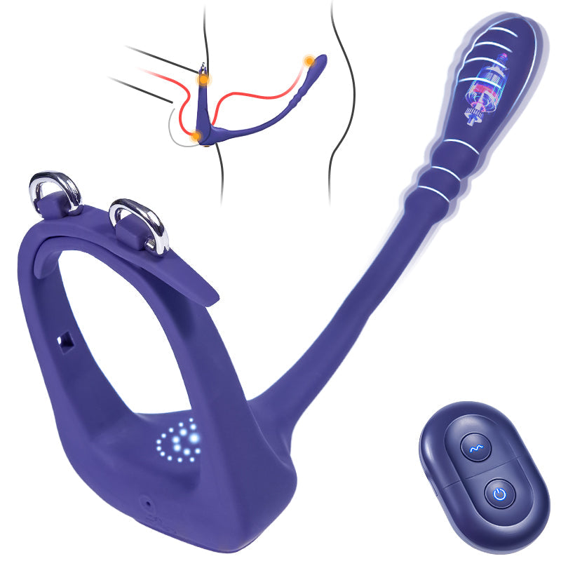 Herr der Ringe 10 Vibrierender Analmassager mit Penisring