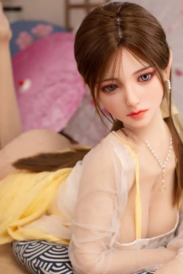 160cm/5ft3 D-cup Chinese Silicone Head Sex Doll - Wennie