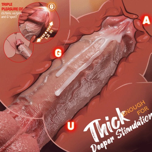 Kimi - 10.8 x 2.32 Thick Thrusting Realistic Dildo Flesh Like Real Skin Dildos