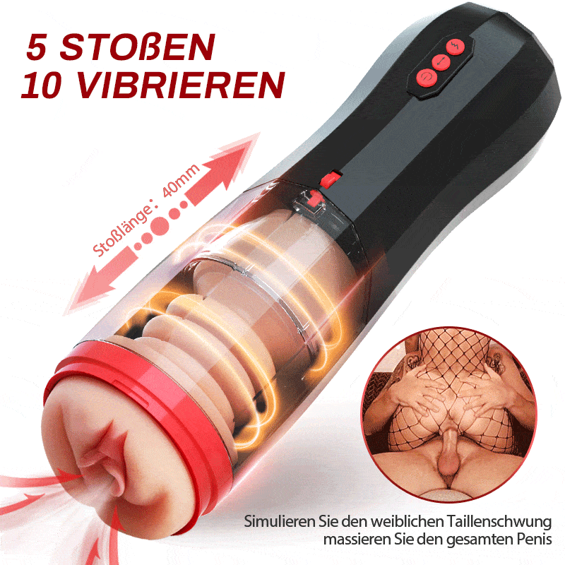 CLIMBER Saugen Vibrieren Stoßen Vokalisierung 4 IN 1 Cup Masturbator 