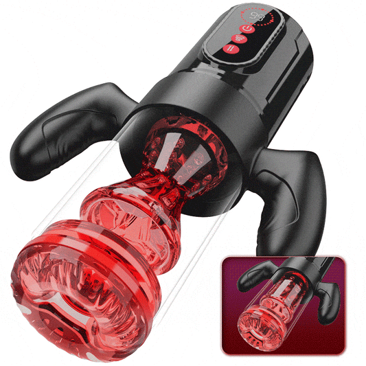 Acmejoy - Terminator 9 Telescopic Rotating Sucking with Handle Male Stroker