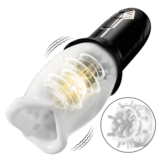 TORNADO 10 Vibration 5 Rotation 2 IN 1 Oralsex Cup Masturbator 