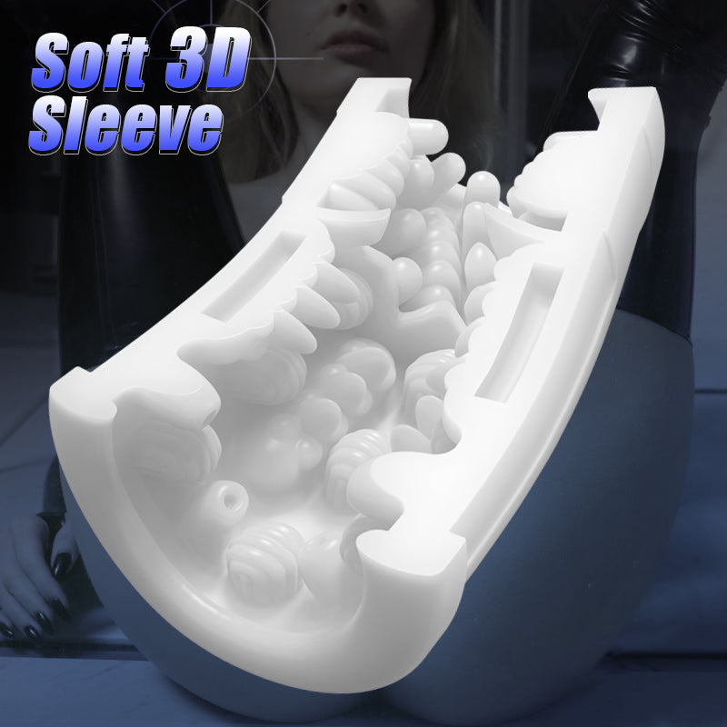 William - Through-Hole Vibrating Stroking Male Masturbation Cup BKC William - Through-Hole Vibrating Stroking Male Masturbation Cup BKC