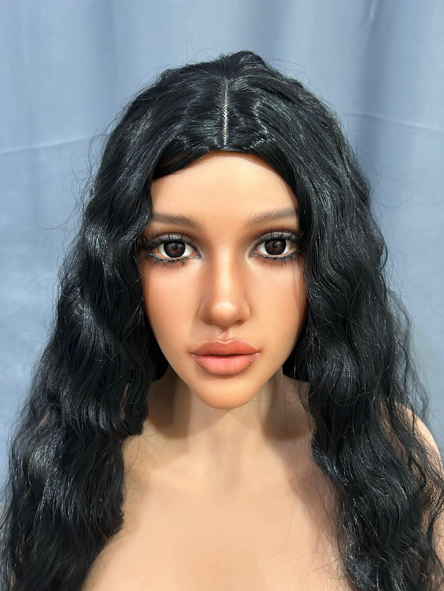 EU In Stock - 159cm/5ft3 E-Cup Silicone Head Sex Doll SG2 - Cecily Dark Tanned