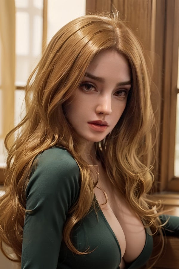 166cm/5ft5 G-cup Blonde Silicone head Sex Doll - #622-2