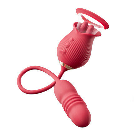 Acmejoy Rose 10 Gode-Vibrateur avec Jouets et Pieds, Stimulateur de Clito et de Brut 