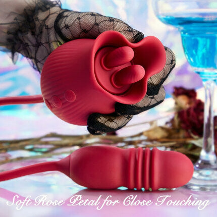Acmejoy Rose 10 Gode-Vibrateur avec Jouets et Pieds, Stimulateur de Clito et de Brut 