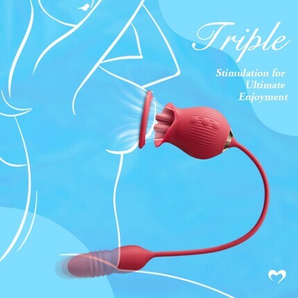 Acmejoy Rose 10 Gode-Vibrateur avec Jouets et Pieds, Stimulateur de Clito et de Brut 