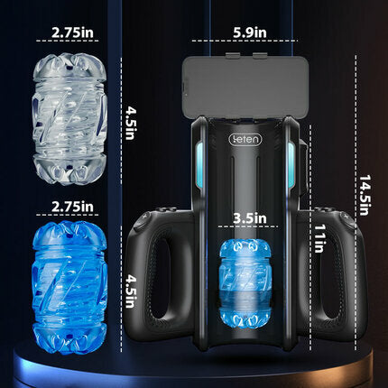 Leten - Interactive Transparent Stroker 10 Thrusting, 4,72 in Deep Stroke & Realistic Moaning Voice Stroker