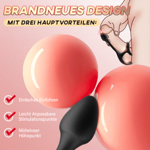 Anal Plug kugelförmiger Vibrationsstimulator mit Penisringe
