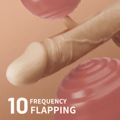 Acmejoy - Hollow Flapping Silicone Dildo Vibrator 8.38 IN