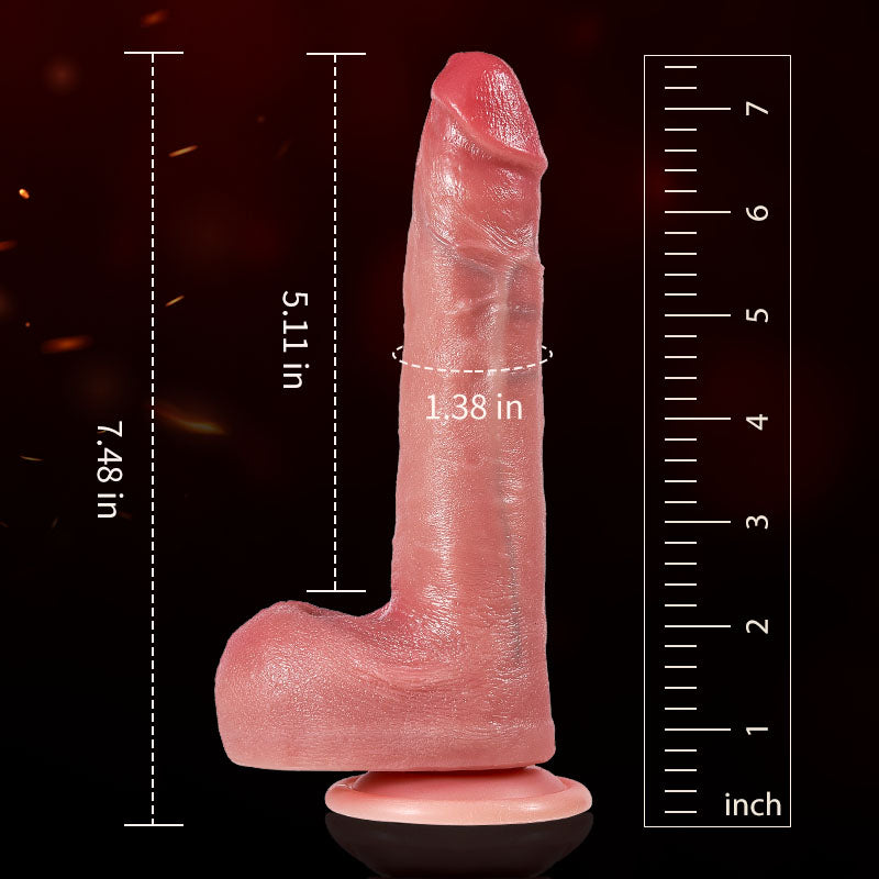 Realistic Dildo Designed for Beginners Silicone Heating Thrusting Automatic In & Out Dildo