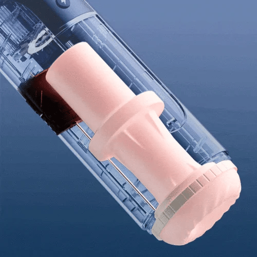 Tragbarer 7-stoßender und vibrierender, erhitzender Vocal-Masturbationsbecher