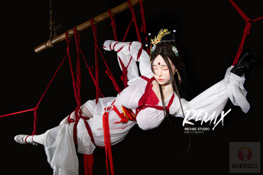 163cm/5ft4 H-cup Silicone Head Eyes Closed BDSM Sex Doll - Chuyue