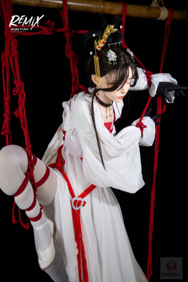 163cm/5ft4 H-cup Silicone Head Eyes Closed BDSM Sex Doll - Chuyue