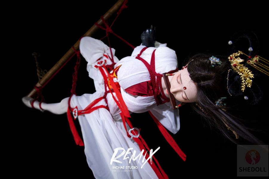 163cm/5ft4 H-cup Silicone Head Eyes Closed BDSM Sex Doll - Chuyue