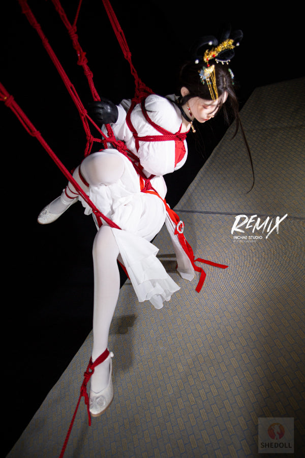 163cm/5ft4 H-cup Silicone Head Eyes Closed BDSM Sex Doll - Chuyue