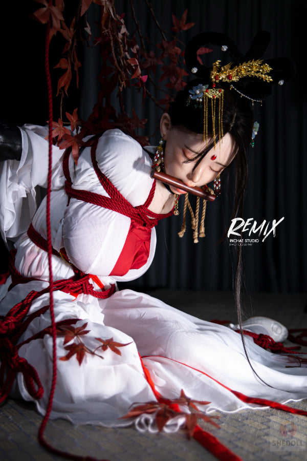 163cm/5ft4 H-cup Silicone Head Eyes Closed BDSM Sex Doll - Chuyue