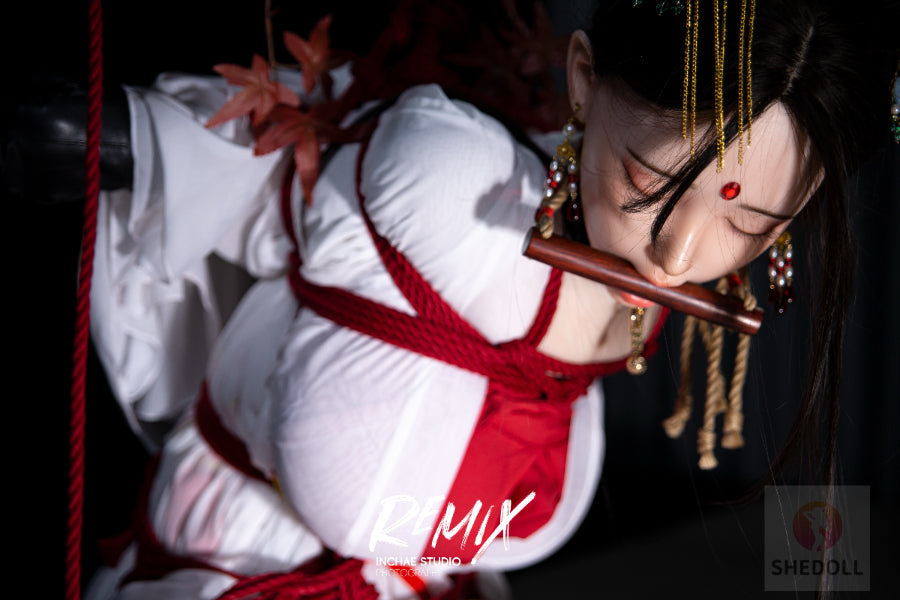 163cm/5ft4 H-cup Silicone Head Eyes Closed BDSM Sex Doll - Chuyue