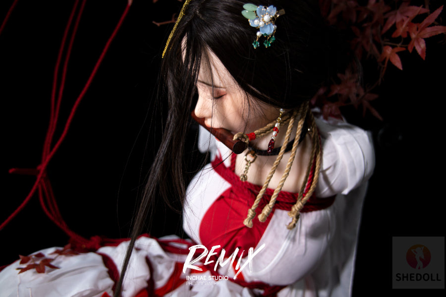 163cm/5ft4 H-cup Silicone Head Eyes Closed BDSM Sex Doll - Chuyue