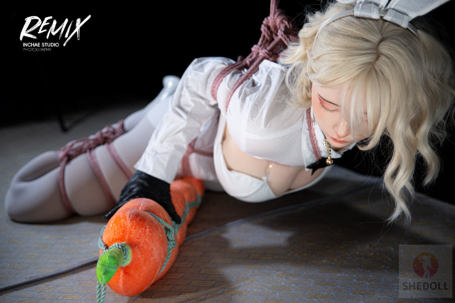 163cm/5ft4 H-cup Silicone Head Eyes Closed BDSM Sex Doll - Chuyue