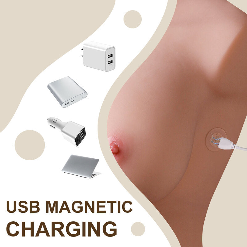 【Electric Sex Torso】Wallis 1:1 Sex Torso&Doll 55.11lbs Tpr Material Has High Elasticity And Real Touch