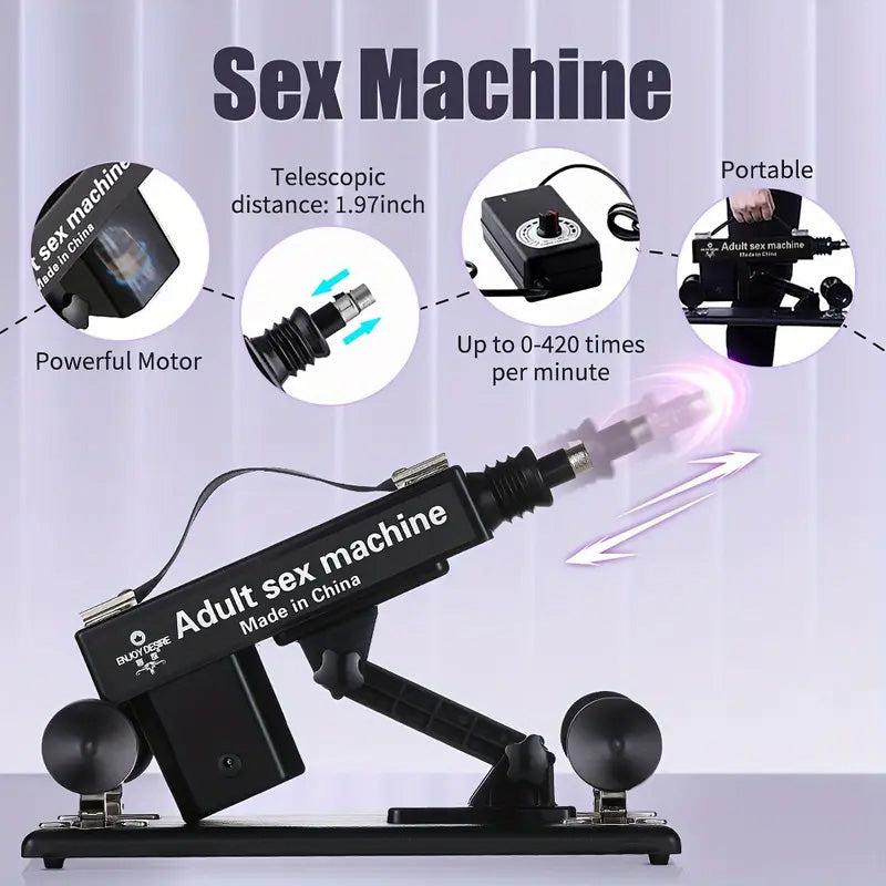 Ultimate Pleasure with Top-Rated Sex Machine 7 Accessories Automatic Thrust Anal Love