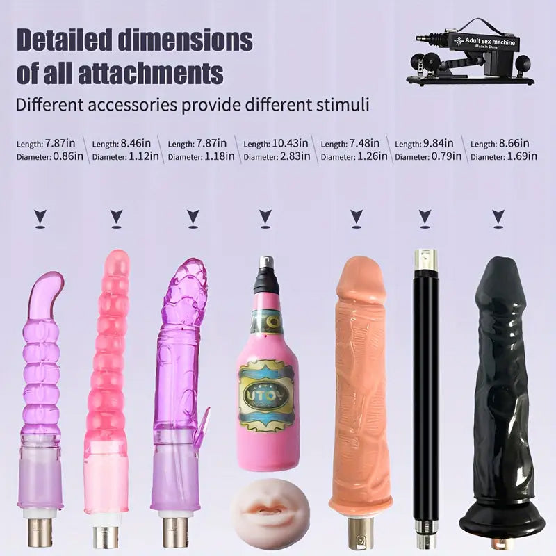 Ultimate Pleasure with Top-Rated Sex Machine 7 Accessories Automatic Thrust Anal Love