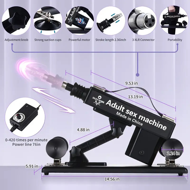 Ultimate Pleasure with Top-Rated Sex Machine 7 Accessories Automatic Thrust Anal Love