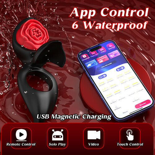 Acmejoy - Wizard APP Control 7 Vibrating Cock Ring