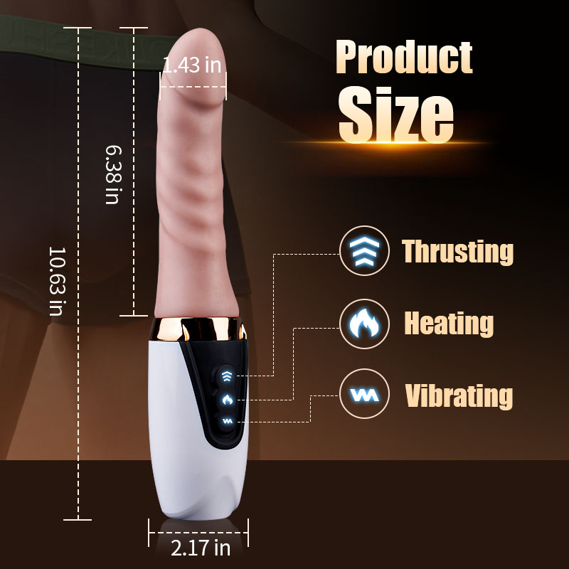 Sex Machine 6.38 IN Thrusting Dildo Vibrator with Heating