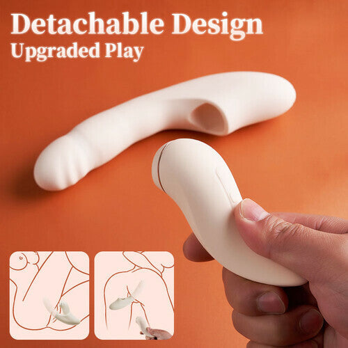 Acmejoy - 4 IN 1 APP Control Thrusting Sucking Heating G-spot Vibrators Detachable Stimulator