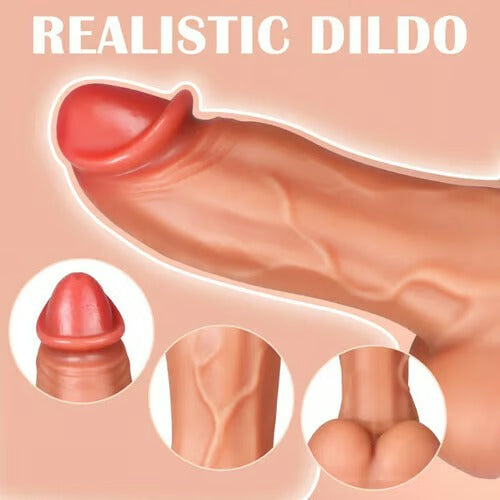Acmejoy- Thick 2.6IN Diameter Vibrating & Thrusting Modes Lifelike Dildo Vibrator Sex Toys