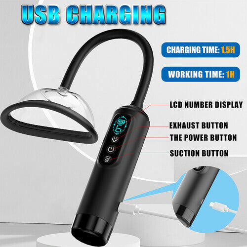 Acmejoy - Automatic Vacuum Nipple Pump & Vagina Pussy Pump With 5 Cups