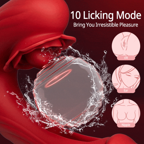 Acmejoy- Rose Rotation Tongue Licking Flapping Vibrator