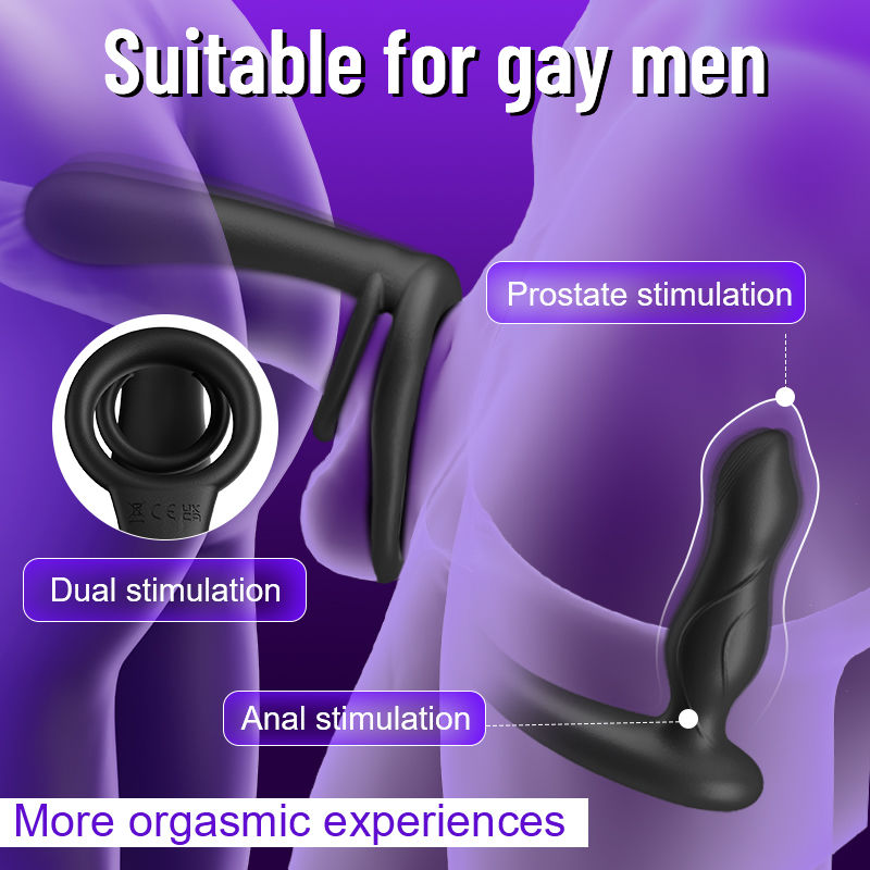 Double Penetration  Double Vibration  Couple Vibrator with Locking Sperm Ring